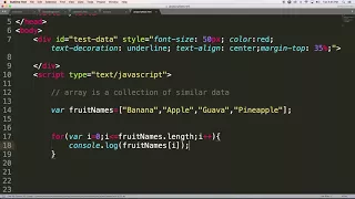 Arrays client side scripting using javascript New Tutorials 2018 Part 7