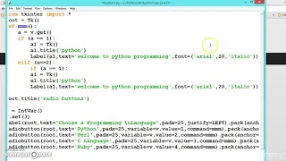072 Learn python and ruby programming - Radio button interaction