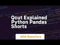 Qcut explained python pandas shorts