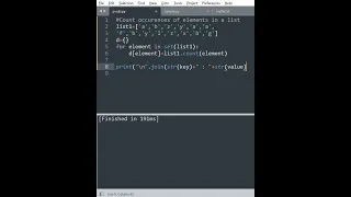 Python Count occurrences of elements in a list