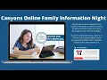 Canyons Online Information Night