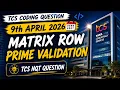 TCS NQT 9 April 2026 2nd Coding Question Matrix Row Prime Validation Java Solution