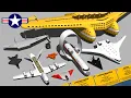 Crazy American Aircraft Type Size Comparison 3D