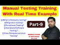 Manual Testing Tutorial With Real Time Examples Part-9