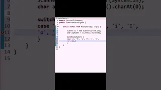 Vowel or Consonant using switch statement - Java Program