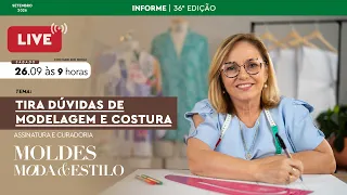 🔴 AULA SOBRE MODELAGEM E COSTURA: CURADORIA MOLDES MODA E ESTILO COM MARLENE MUKAI