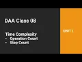 DAA Class 08 - Time Complexity