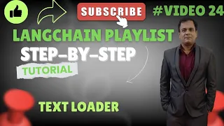 LangChain Document Loader TextLoader Loading Text Files for RAG