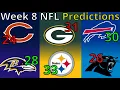 2025 NFL Week 8 PREDICTIONS With Scores