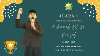 juara 1 lomba ceramah pesantren ramadhan 1442 h smp bp tahfidz at taubah