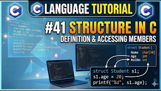 C Language Tutorial-41 Structure in C Definition Accessing Members