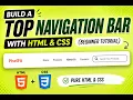 Build a Top Navigation Bar with HTML CSS Beginner Tutorial