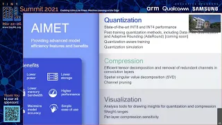 tinyMLSummit 2021 Qualcomm Tutorial Advanced network quantization and compression through the AIMET