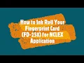 How to Ink Roll Your Fingerprint Card FD-258 for NCLEX Application