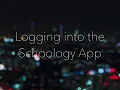 Logging into the Schoology App for EPISD