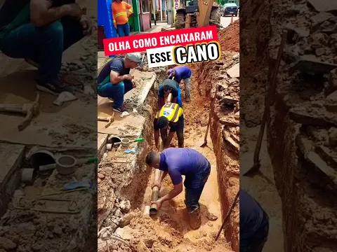 Olha Como Essa Equipe Conseguiu Encaixar Esse Cano 🤯 #viral #foryou #obra