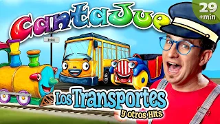 🚗🚂 Autobuses, cochesy trenes✈️ con CantaJuego 🚢 PLAYLIST | Música Infantil y Canciones para Niños