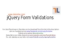 jQuery Form Validations By Tutoslive