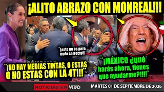 DE ÚLTIMA HORA! CACHAN A ALITO CON MONREAL ¡SHEINBAUM LE ADVIERTE A TRUMP SOBRE MÉXICO! ESTA NOCHE