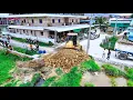 Download Lagu NICELY!START Project LANDFILL By Expert SKILL Driver Dozer KOMATSUDR51PX pushing,5T Trucks unloading