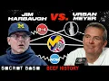 Jim Harbaugh and Urban Meyer beefed over the biggest rivalry in college football and milk