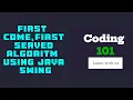 First Come First Served FCFS Algorithm using Java Swings