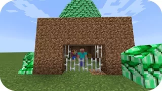 2 noobs vs emerald tsunami does the noob survive minecraft troll base challenge roleplay