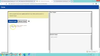 Printing hello world in python python for everybody coursera Assignment solution external tool