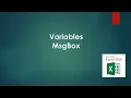 Variables MsgBox