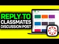 How To Reply To Discussion Post On Canvas Assignment 2026 FULL GUIDE