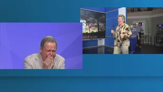 WFMY News 2 surprises meteorologist Ed Matthews with his family for his final show as he retires