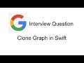 Leetcode 133 Clone Graph - Breadth first search in Swift