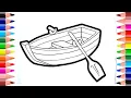 Preschool boat coloring pages - Step how to draw a boat