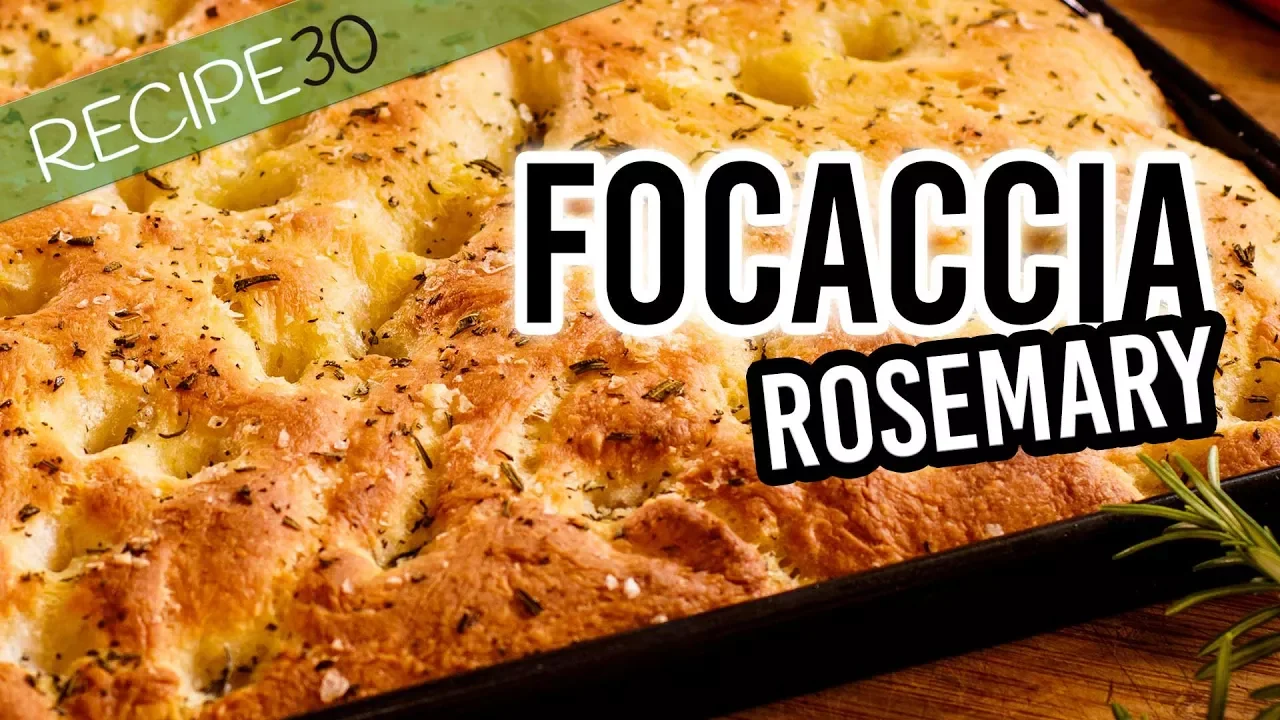 Focaccia with rosemary and sea salt - Italian bread