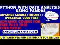 Data Science Full Course with Certificate Advance Python for Data Analysis using Pandas Numpy