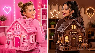 🍬🍫 Bubble Gum vs Chocolate Fantasy House by 123 GO! LIKE