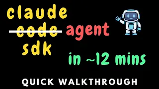 Claude Agent SDK - complete walkthrough in 12 mins