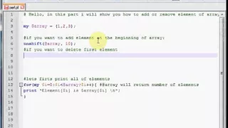 Perl Beginner Tutorial Remove Elements - Part 5