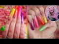 Doing My Little Sisters Nails Neon Acrylic Ombre s