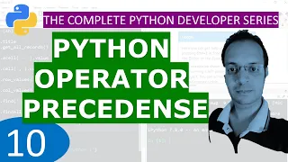 10 Python Operator Precedence and associativity Python Tutorial Developer Series A - Z