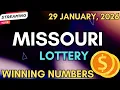 Missouri Midday Lottery Results For - 29 Jan 2026