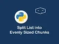 split list into evenly sized chunks in python