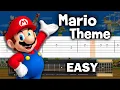 Super Mario Theme song - Guitar tutorial TAB