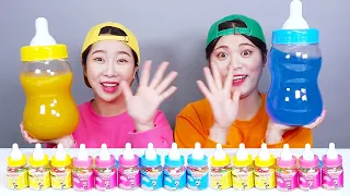 Big Bottle Candy Jelly Dessert Mukbang DONA