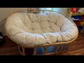 International Caravan Rattan Double Papasan Chair with Twill Cushion Review
