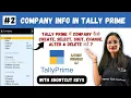 Tally Prime Company Info Create Select Shut Change Alter Delete Company in Tally Prime