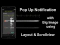 A Layout as A Pop Up Notification or Alert Message using LayoutInfalter Android Studio Java