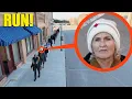 If you see a line of people following you RUN away FAST They are Bad