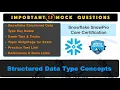 Data Types Structured Concepts Snowflake Sample Questions SnowPro Certification