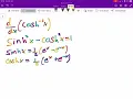 How to differentiate the inverse cosh of x cosh -1x Step By Step